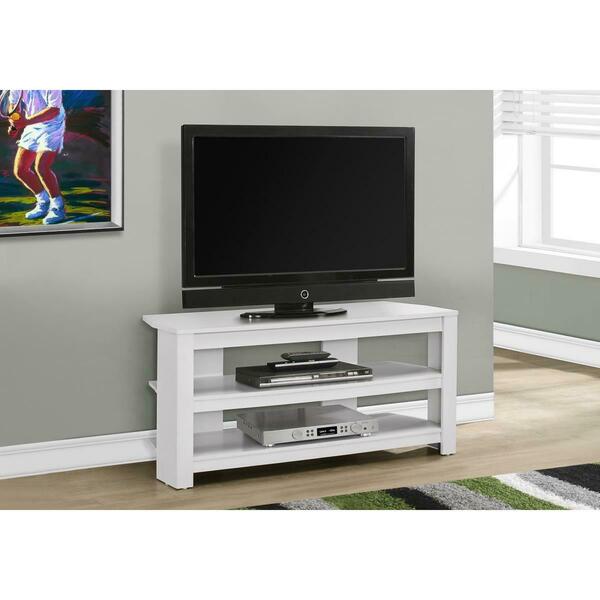 Magneticismmagnetismo 19.75 in. White Particle Board & Laminate TV Stand MA3092629